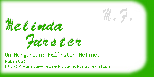 melinda furster business card